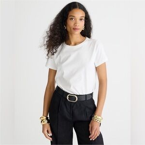 NWT J Crew Pima Cotton Slim-fit T-shirt in White Size XXS